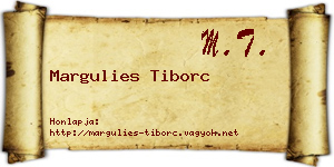 Margulies Tiborc névjegykártya